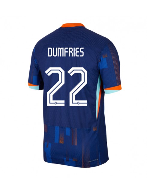 Nizozemska Denzel Dumfries #22 Gostujuci Dres EP 2024 Kratak Rukavima Nizozemska Denzel Dumfries #22 Gostujuci Dres EP 2024 Kratak Rukavima